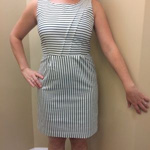 The Limited black & white striped summer dress